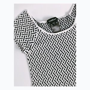 Bebe White & Black Mini Dress